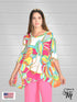 3/4 SLEEVE SHARKBITE TUNIC TOP -T400
